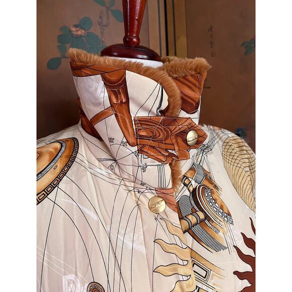 Rare Dino Valiano silk coat with Galaxy print, size 6 - Picture 4 of 10